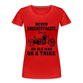 Trike - Frauen Premium Bio T-Shirt - Rot - Vorne - Mia (176cm)