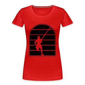 Pole vaulting - Women's Premium Organic T-Shirt - red - Front - Mia (176cm)