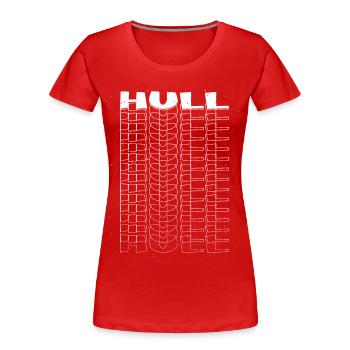 Hull Angleterre UK City Font Skyline Accueil - T-shirt bio Premium Femme - rouge - Devant - Mia (176cm)