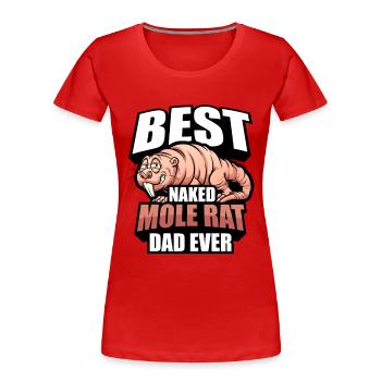 Papa rat-taupe nu - T-shirt bio Premium Femme - rouge - Devant - Mia (176cm)