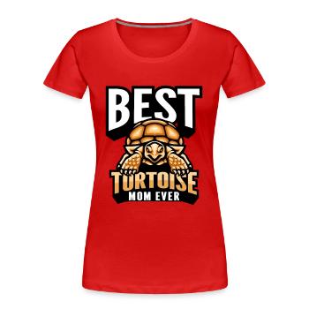 Tortoise - Women's Premium Organic T-Shirt - red - Front - Mia (176cm)
