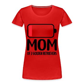 Golden Retriever - Frauen Premium Bio T-Shirt - Rot - Vorne - Mia (176cm)