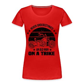 Trike Motorrad Triker Trikes Trikefahrer Geschenke - Frauen Premium Bio T-Shirt - Rot - Vorne - Mia (176cm)
