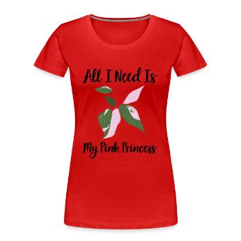 Pink Princess - Women's Premium Organic T-Shirt - red - Front - Mia (176cm)