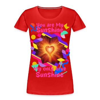 You are my sun Happy holidays - Women's Premium Organic T-Shirt - red - Front - Mia (176cm)