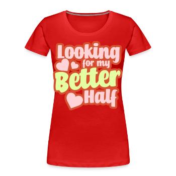 Valentines - Frauen Premium Bio T-Shirt - Rot - Vorne - Mia (176cm)
