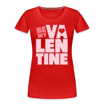 Valentines - Women's Premium Organic T-Shirt - red - Front - Mia (176cm)