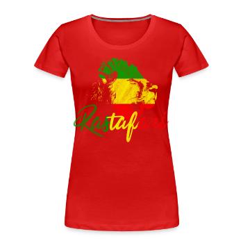 rastafari - Frauen Premium Bio T-Shirt - Rot - Vorne - Mia (176cm)