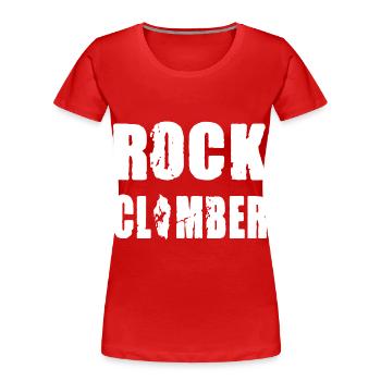 Rock Climber - Frauen Premium Bio T-Shirt - Rot - Vorne - Mia (176cm)