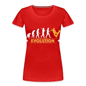 Snowboard Evolution - orange/weiss - T-shirt bio Premium Femme - rouge - Devant - Mia (176cm)