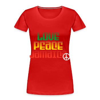 Jamaica Love Jamaica Holidays - T-shirt bio Premium Femme - rouge - Devant - Mia (176cm)