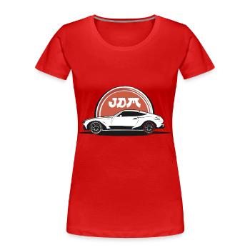 JDM Japan Motorsport Tuning Auto Drift Tuner Car - Frauen Premium Bio T-Shirt - Rot - Vorne - Mia (176cm)