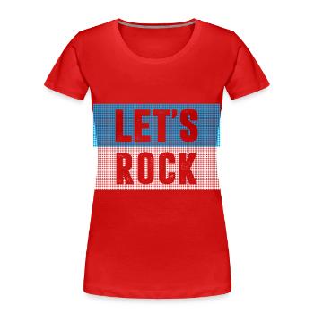 Rock and Roll Musik Rock - Frauen Premium Bio T-Shirt - Rot - Vorne - Mia (176cm)