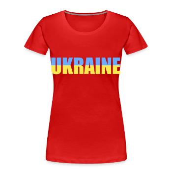 ukraine - Women's Premium Organic T-Shirt - red - Front - Mia (176cm)