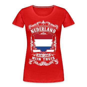Nederland - Holland - Women's Premium Organic T-Shirt - red - Front - Mia (176cm)
