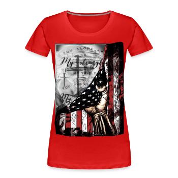 Cooler wahrer Spruch für Church Mitarbeiter - Frauen Premium Bio T-Shirt - Rot - Vorne - Mia (176cm)
