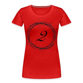 2 - T-shirt bio Premium Femme - rouge - Devant - Mia (176cm)