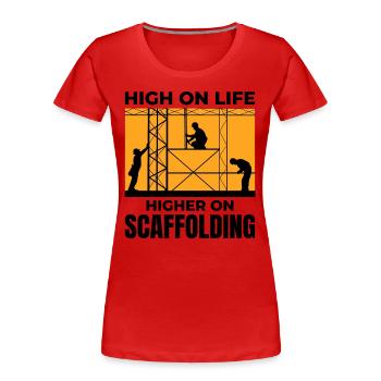 Scaffolder Scaffold Builder Scaffolding Platform - Women's Premium Organic T-Shirt - red - Front - Mia (176cm)