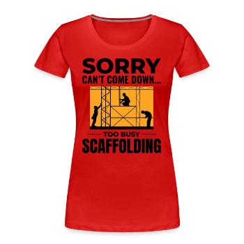 Scaffolder Scaffold Builder Scaffolding Platform - Women's Premium Organic T-Shirt - red - Front - Mia (176cm)