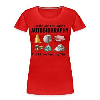 Collectionneur de chiens de roche Collectionneur Géologue - T-shirt bio Premium Femme - rouge - Devant - Mia (176cm)