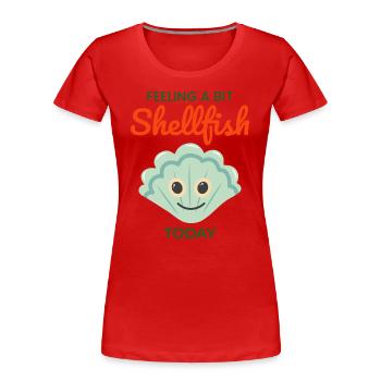 Coquillages Collector Beachcomber Sea Shell Ocean - T-shirt bio Premium Femme - rouge - Devant - Mia (176cm)