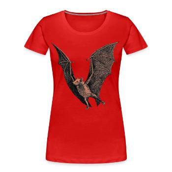 Chauve-souris vintage Halloween Party - Style rétro - T-shirt bio Premium Femme - rouge - Devant - Mia (176cm)