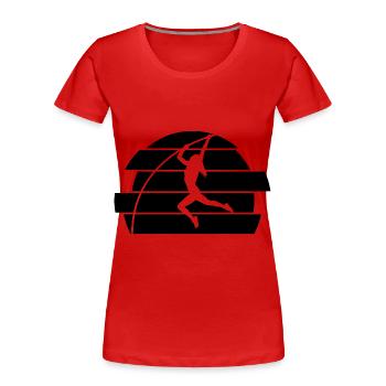 Pole vaulting - Women's Premium Organic T-Shirt - red - Front - Mia (176cm)