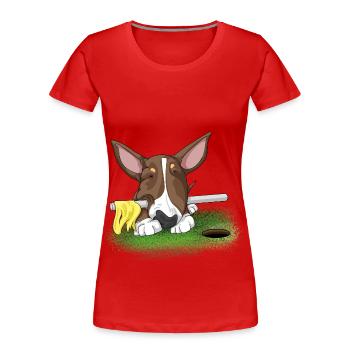Bully MiniGolf - Frauen Premium Bio T-Shirt - Rot - Vorne - Mia (176cm)