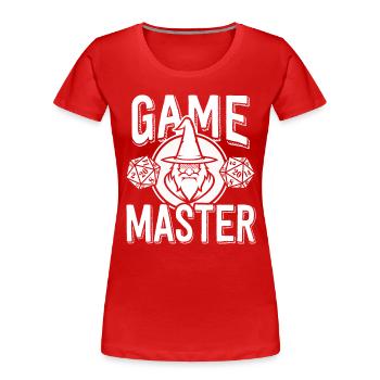 Spiele Meister Rollenspiel Würfel Druide Zauberer - Frauen Premium Bio T-Shirt - Rot - Vorne - Mia (176cm)