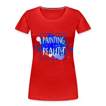 Painter Artist Art Paint Painting Brush Paint - Women's Premium Organic T-Shirt - red - Front - Mia (176cm)