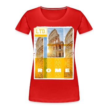 Rome Rome Italy City Skyline Home Love - Women's Premium Organic T-Shirt - red - Front - Mia (176cm)