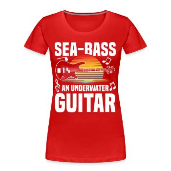 Sea Bass Gitarre - Frauen Premium Bio T-Shirt - Rot - Vorne - Mia (176cm)