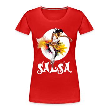 Salsa Tanz Kubanischer Tanz Kuba Urlaub - Frauen Premium Bio T-Shirt - Rot - Vorne - Mia (176cm)