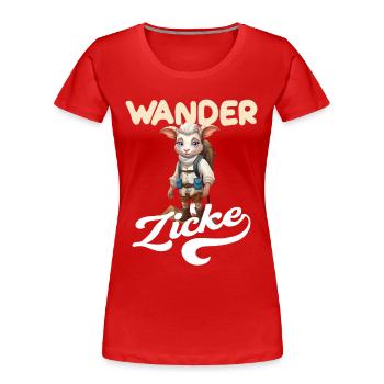 Wandern Ziege Wanderung Natur Frauen Meckern - Frauen Premium Bio T-Shirt - Rot - Vorne - Mia (176cm)