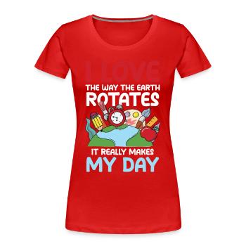 I Still Read Children's Books - Frauen Premium Bio T-Shirt - Rot - Vorne - Mia (176cm)