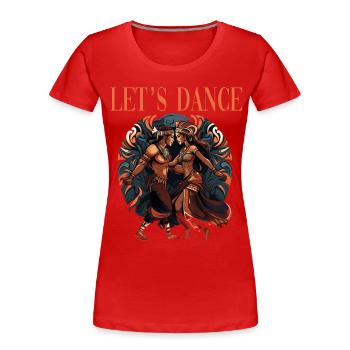 Let's Dance Tribal Dance Kultureller Tanz - Frauen Premium Bio T-Shirt - Rot - Vorne - Mia (176cm)