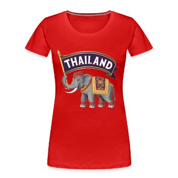 Stolzer Elefant aus Thailand - Frauen Premium Bio T-Shirt - Rot - Vorne - Mia (176cm)