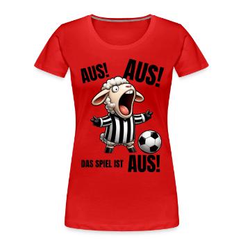 Football Joueur de football Arbitre Fan de football - T-shirt bio Premium Femme - rouge - Devant - Mia (176cm)