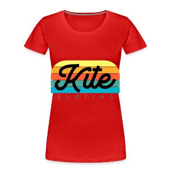 Kitesurfen Kitesurf Kitesurfer Kiteboard - Frauen Premium Bio T-Shirt - Rot - Vorne - Mia (176cm)