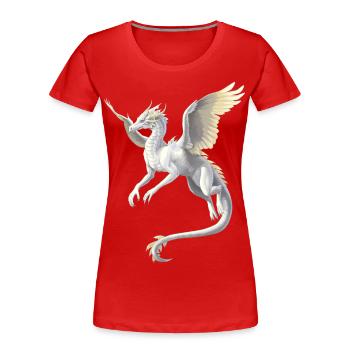 white - Women's Premium Organic T-Shirt - red - Front - Mia (176cm)