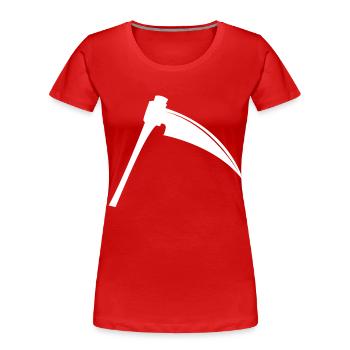 Sense - Frauen Premium Bio T-Shirt - Rot - Vorne - Mia (176cm)