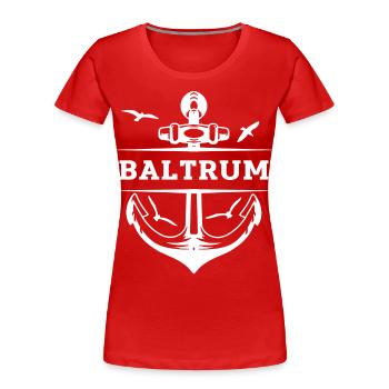 Baltrum - Women's Premium Organic T-Shirt - red - Front - Mia (176cm)