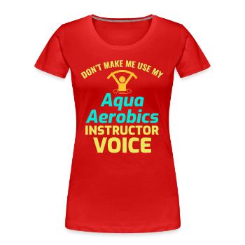 Wassergymnastik Aquatische Fitness Aqua Exercise - Frauen Premium Bio T-Shirt - Rot - Vorne - Mia (176cm)