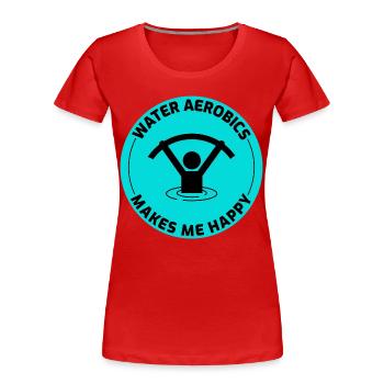 Wassergymnastik Aquafitness Aqua Exercise - Frauen Premium Bio T-Shirt - Rot - Vorne - Mia (176cm)