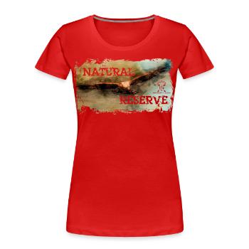 Serie "NATURSCHUTZGEBIET" - Circaète Jean-le-Blanc - Frauen Premium Bio T-Shirt - Rot - Vorne - Mia (176cm)