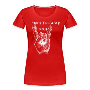 The Darkside - Frauen Premium Bio T-Shirt - Rot - Vorne - Mia (176cm)