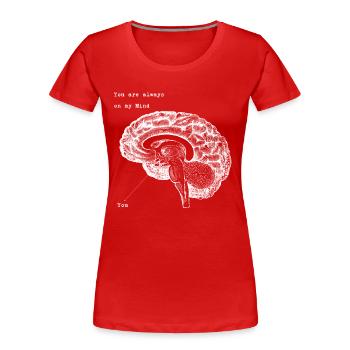 In my Mind - Frauen Premium Bio T-Shirt - Rot - Vorne - Mia (176cm)