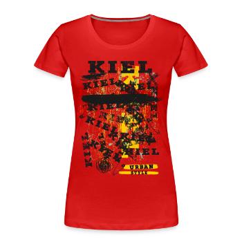 Kiel Germany City Skyline Home Love - Women's Premium Organic T-Shirt - red - Front - Mia (176cm)
