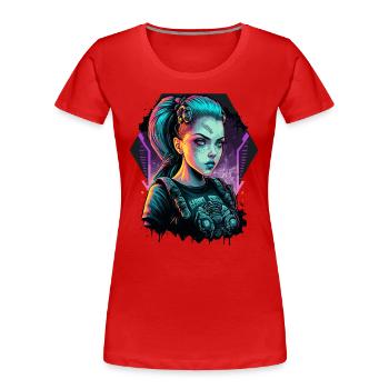 A Beautiful Punk Girl das ideale Geschenk für Cyber - Frauen Premium Bio T-Shirt - Rot - Vorne - Mia (176cm)