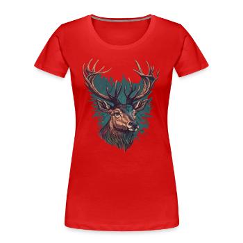 Caribou - T-shirt bio Premium Femme - rouge - Devant - Mia (176cm)